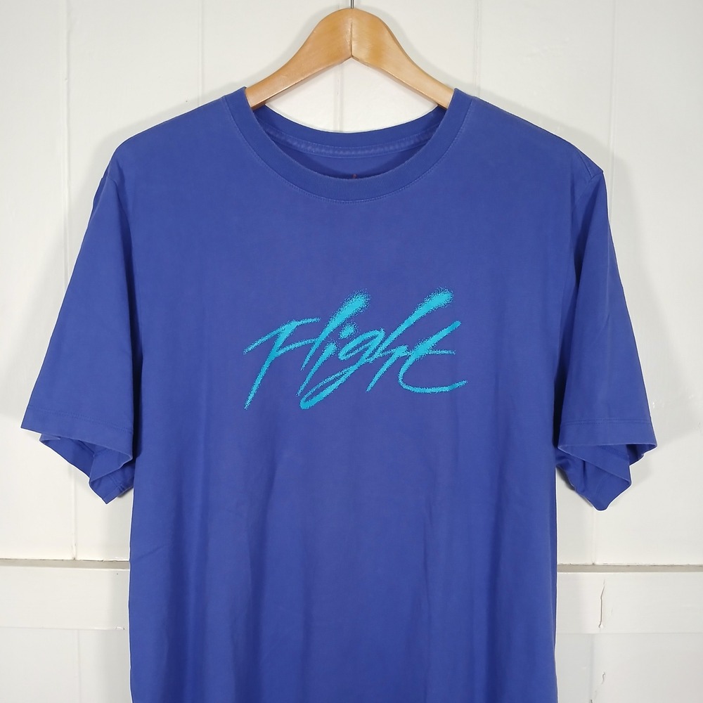 Jordan Flight T-Shirt Mens XL Blue Teal Graphic Jumpman DV1429-432
